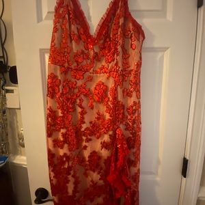 Beautiful Red dress with accents. Stunning